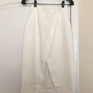 White High Waisted Pencil Skirt NY&Co